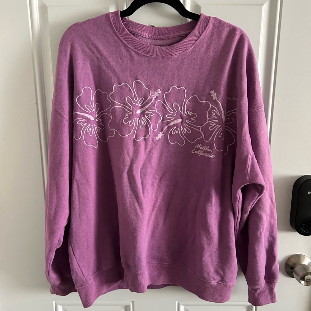 Hollister Purple Crewneck Sweatshirt